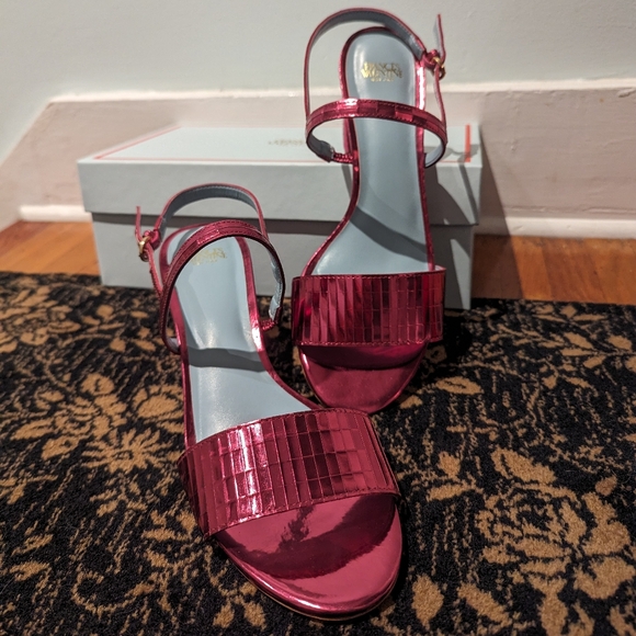 Frances Valentine Pink Sandals - Picture 2 of 7